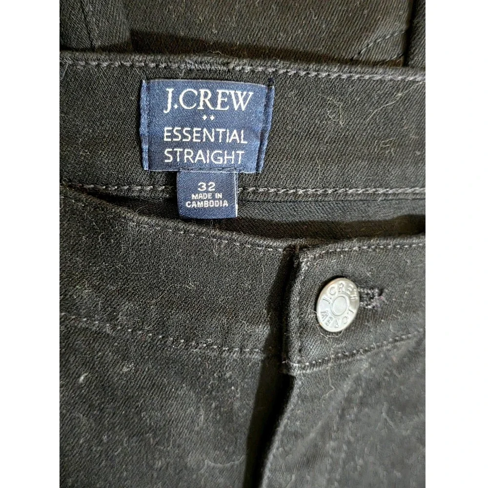J.Crew Essential Straight Pants‎ Mens 32 Black Fair Trade Cotton Blend